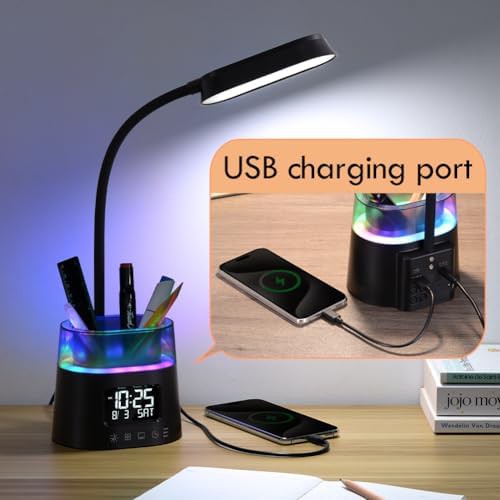 Modern Dimmable LED Study Lamp in Black — photo 4