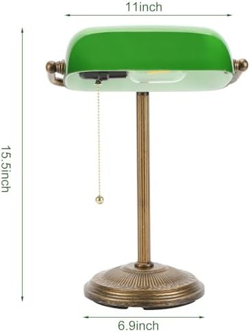Retro Gold and Green Bankers Lamp — photo 5
