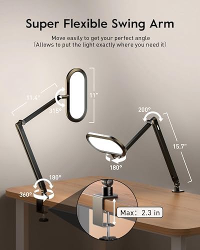 Dual Side LED Lamp with Desk Clamp — photo 5