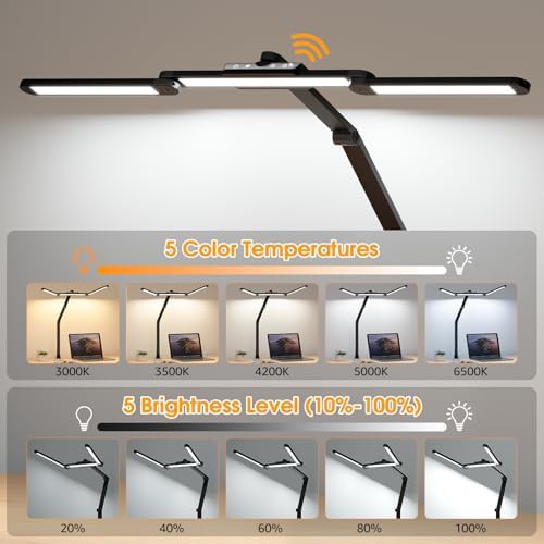 Adjustable Swing Arm Clamp Desk Light — photo 5