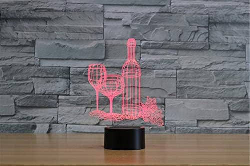 Wine bottle 3D illusion night light — photo 4