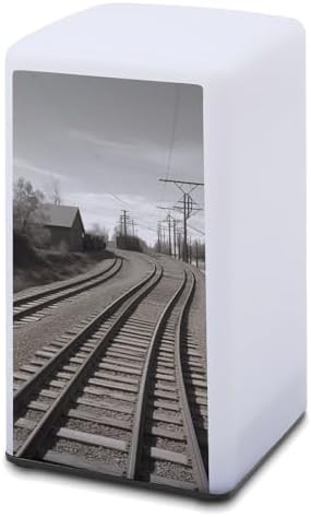 Train Track Printed Battery Powered Lamp
