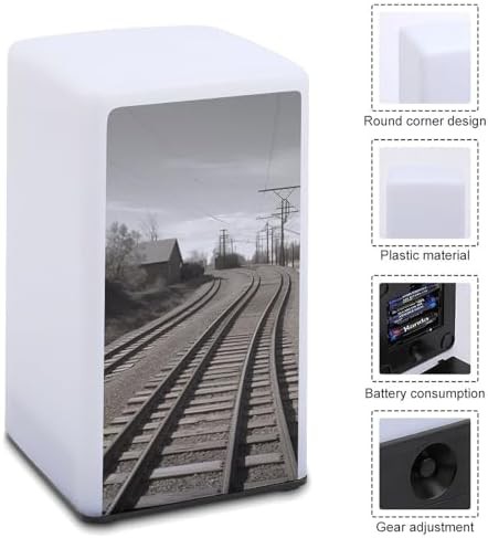 Train Track Printed Battery Powered Lamp — photo 3