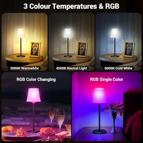 White Waterproof Rechargeable Touch Lamp Set — photo 5