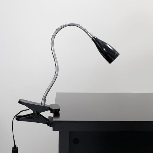 Ultra Slim Black Gooseneck Clip Lamp — photo 4