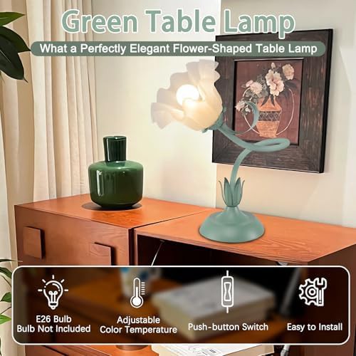 Green Floral Desk Lamp with Flexible Gooseneck — photo 5
