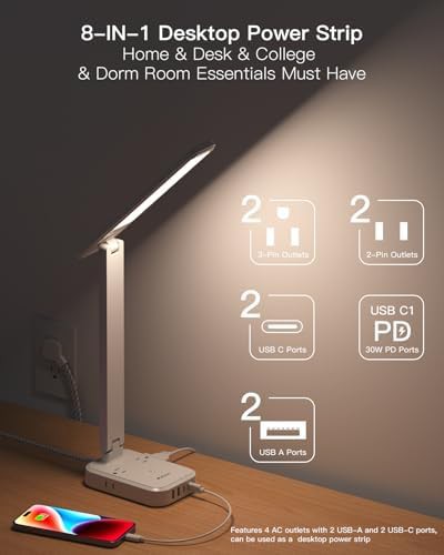 Power strip desk lamp with USB — photo 4