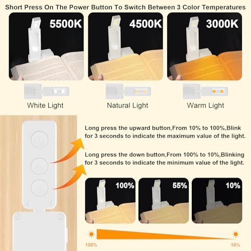 Rechargeable Amber Clip-On Reading Light — photo 3