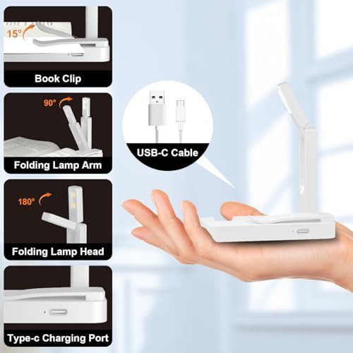 Rechargeable Amber Clip-On Reading Light — photo 4