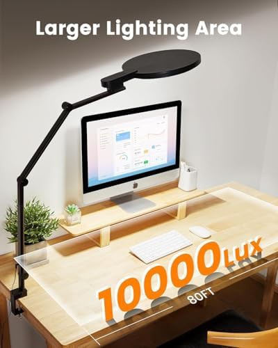 Swing arm clamp desk light with USB — photo 5