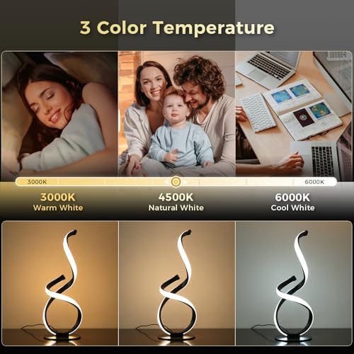 Modern Spiral Touch Control Table Lamp — photo 3