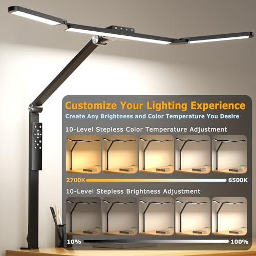 Black Touch Control LED Office Lamp — photo 5