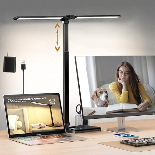 Retractable LED Desk Lamp with USB Charging