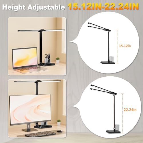 Retractable LED Desk Lamp with USB Charging — photo 3