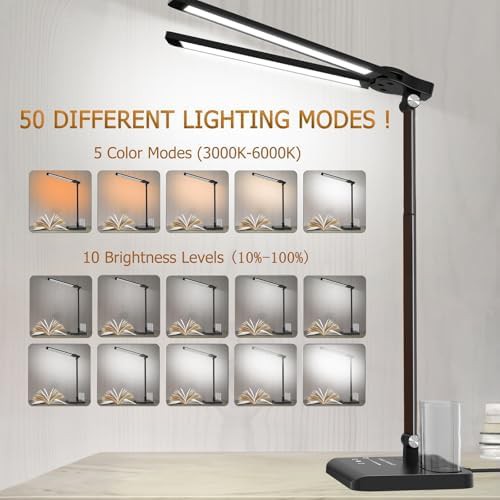 Retractable LED Desk Lamp with USB Charging — photo 5