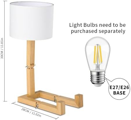 Unique Robot Wood Bedside Table Lamp — photo 3