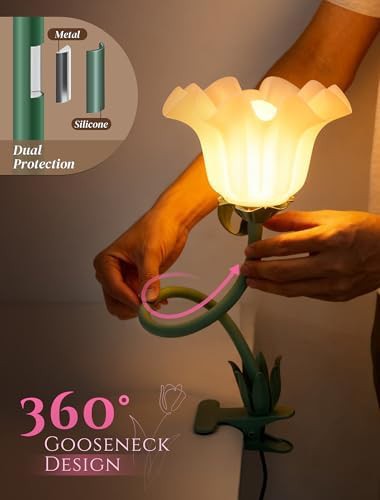 Aesthetic Flower Clip On Reading Light — photo 3