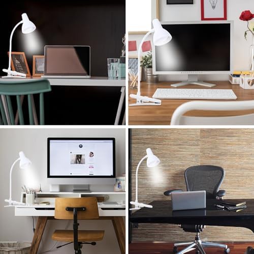 White Clip-on LED Reading Lamp for Dorms — photo 4