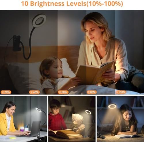 Black Dimmable Clip On Reading Lamp — photo 3