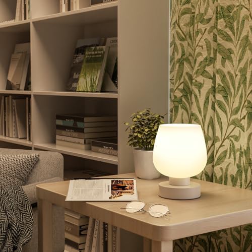 Small Glass Touch Bedside Lamp — photo 4