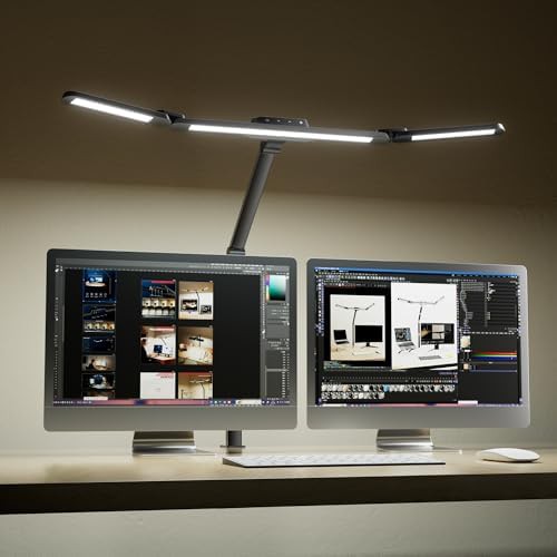 Wide Dual Monitor Clamp Architect Lamp
