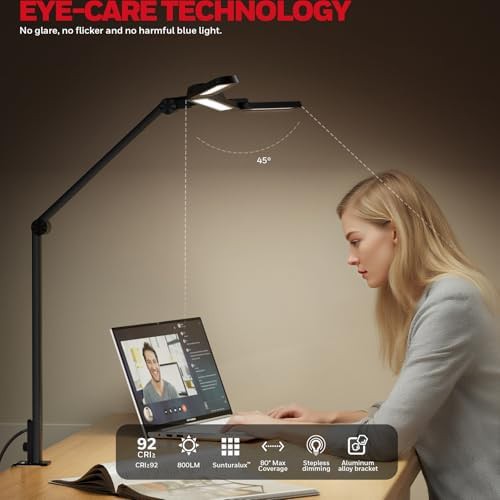 Wide Dual Monitor Clamp Architect Lamp — photo 3