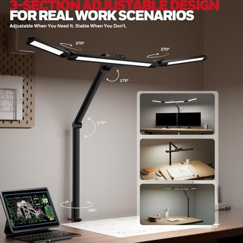 Wide Dual Monitor Clamp Architect Lamp — photo 4