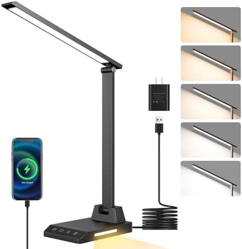 Foldable Reading Lamp with Power Adapter