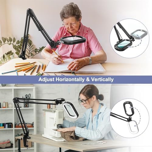 Large Magnifying Glass Clamp Arm Lamp — photo 4