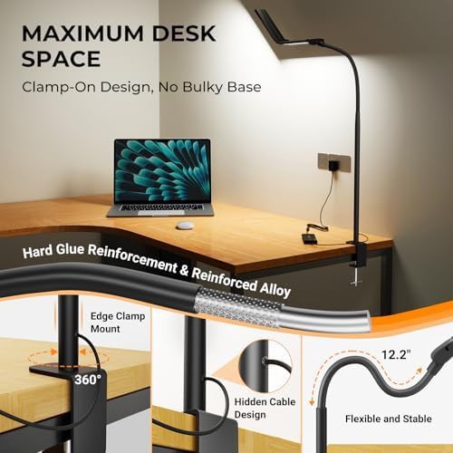 Adjustable Swing Arm Clamp Lamp — photo 4