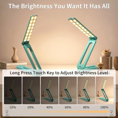 Blue Foldable Dual Head LED Desk Lamp — photo 4