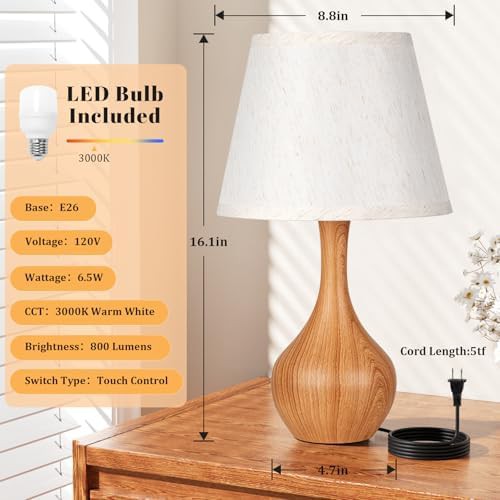 Touch Table Lamp Dimmable 16.1 in — photo 5