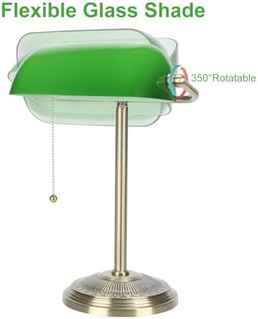 Bankers Lamp with Green Glass Shade — photo 3