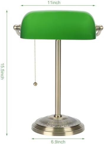 Bankers Lamp with Green Glass Shade — photo 5