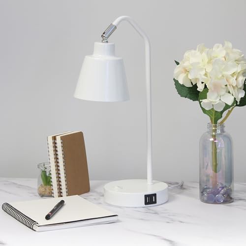 White metal adjustable task lamp — photo 4