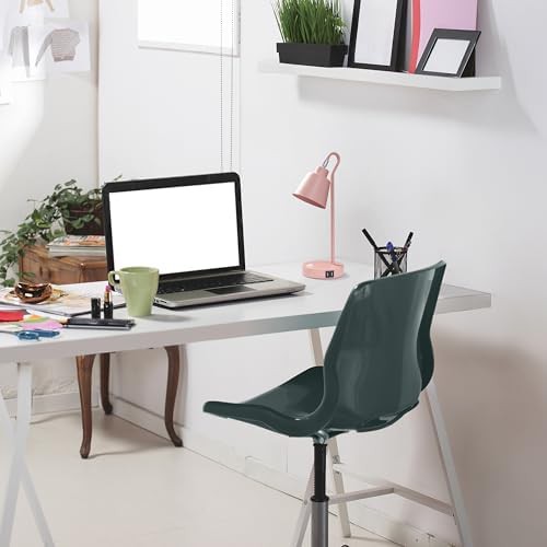 Blush pink metal looped task lamp — photo 5