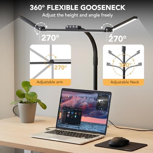 Gooseneck Swing Arm LED Desk Lamp — photo 4