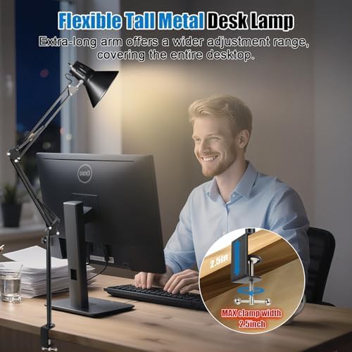 Adjustable Swing Arm Clamp On Lamp — photo 4