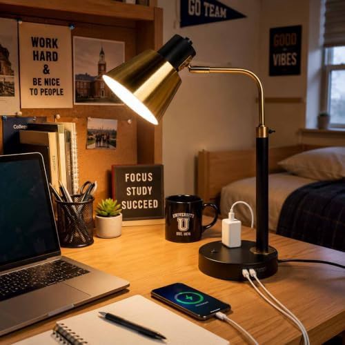 Metal Swivel Head Lamp with USB-C Ports — photo 3