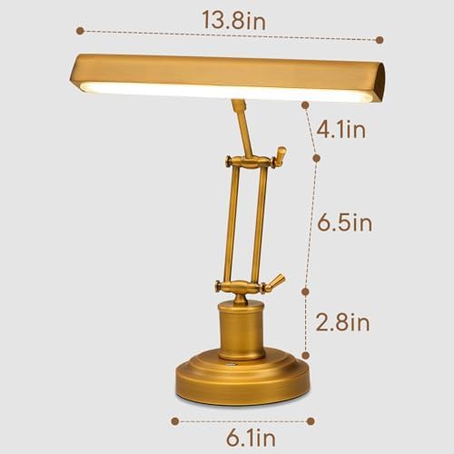 Antique Gold Brass Finish Piano Lamp — photo 5