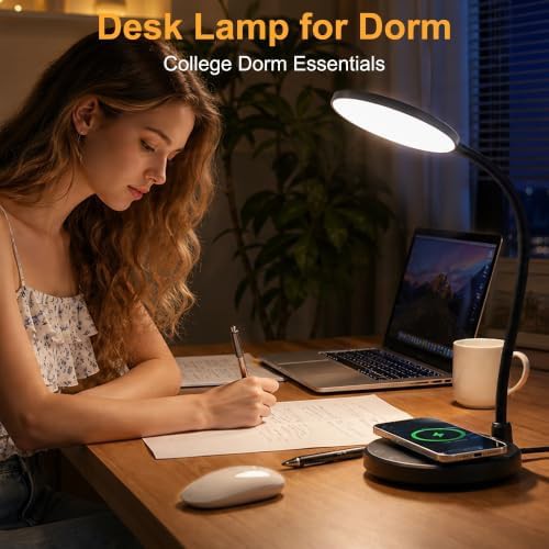 Black Wireless Charging Desk Lamp 800LM — photo 3