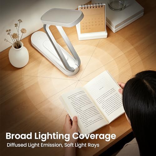 White Foldable Rechargeable LED Desk Lamp — photo 3