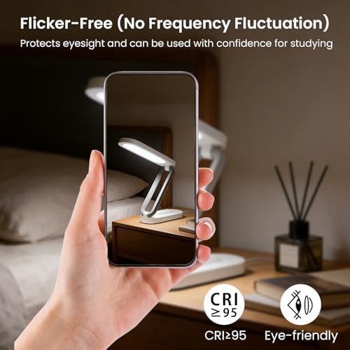 White Foldable Rechargeable LED Desk Lamp — photo 4