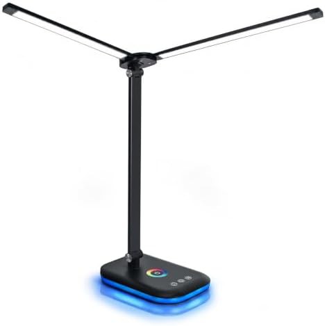 Dual head dimmable lamp with RGB light