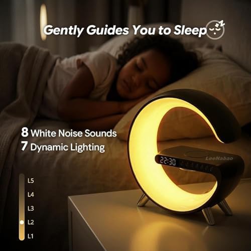 Modern Table Lamp with Wireless Charging and Speaker — photo 3