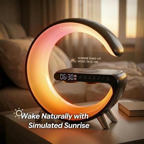 Modern Table Lamp with Wireless Charging and Speaker — photo 4