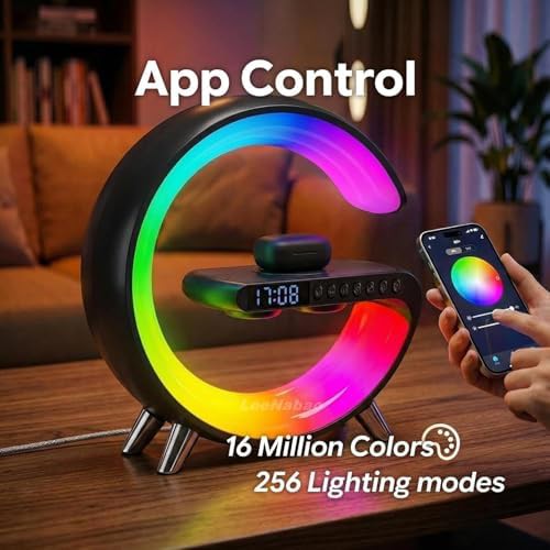 Modern Table Lamp with Wireless Charging and Speaker — photo 5