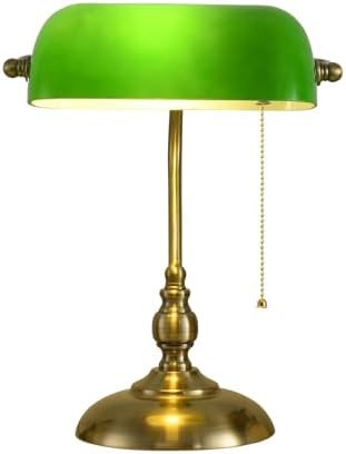 Classic Banker's Lamp with Green Glass Shade