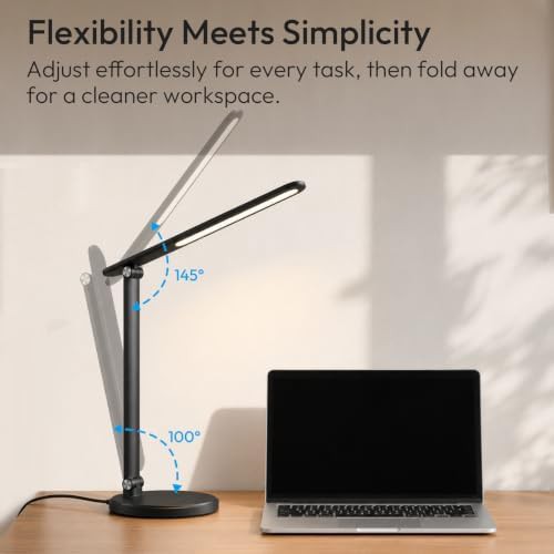 Black Touch Control LED Desk Lamp — photo 4