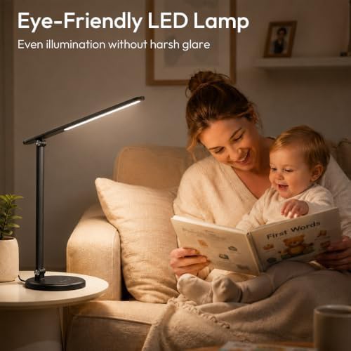 Black Touch Control LED Desk Lamp — photo 5